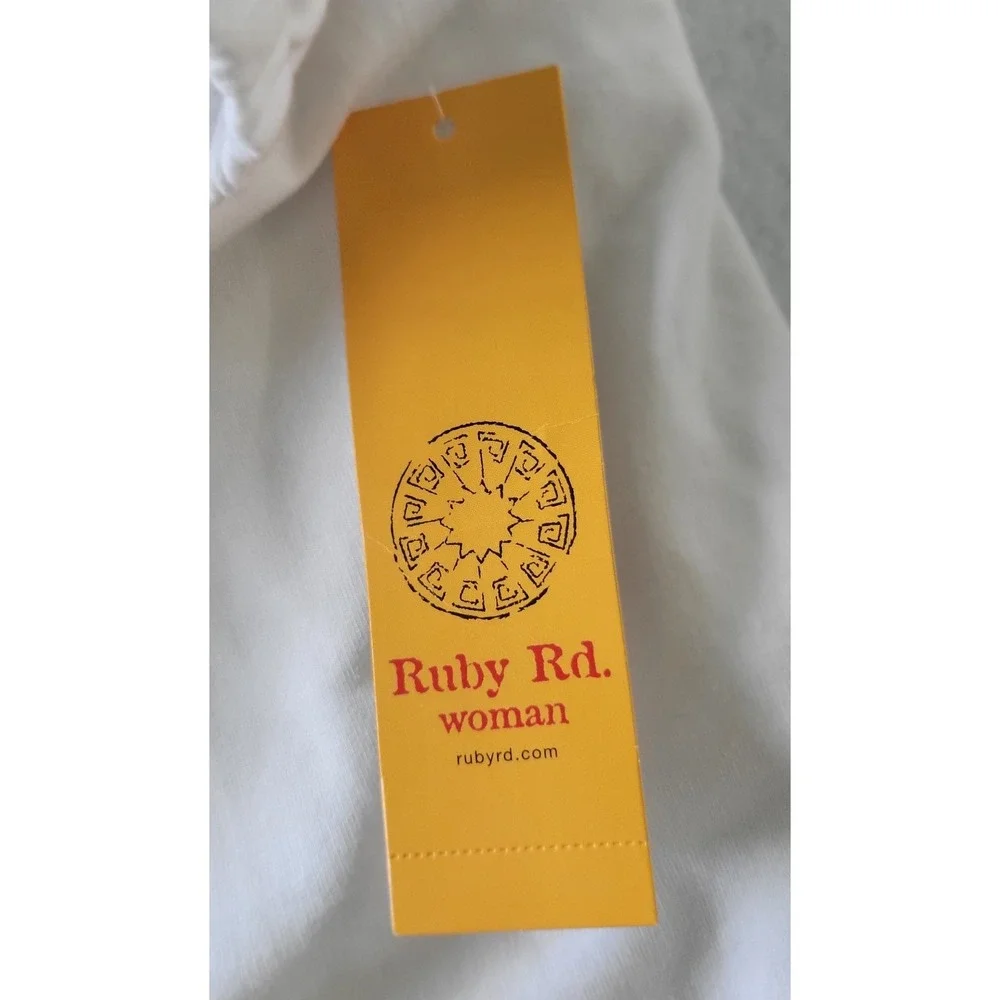 Ruby Rd. Skort Skirt White Cotton Stretch Drawstring Must Haves 3X‎